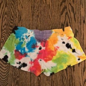 Juniors L hard tail shorts tie dye